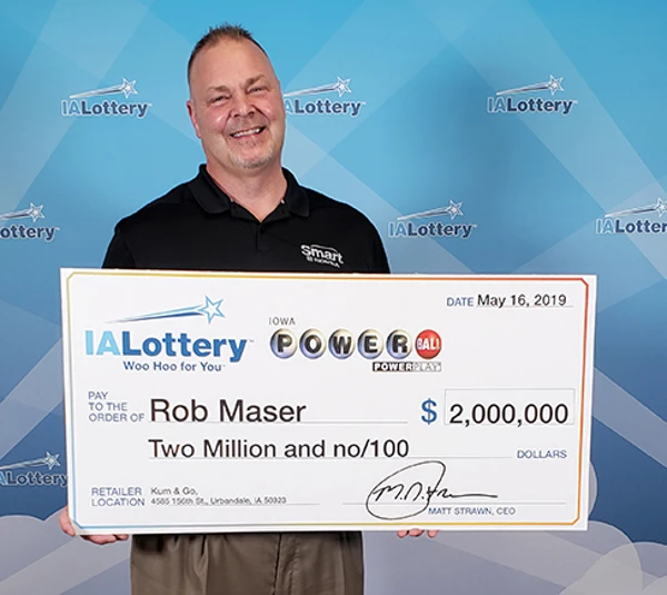 Iowa Lottery Powerball Winner Rob Maser