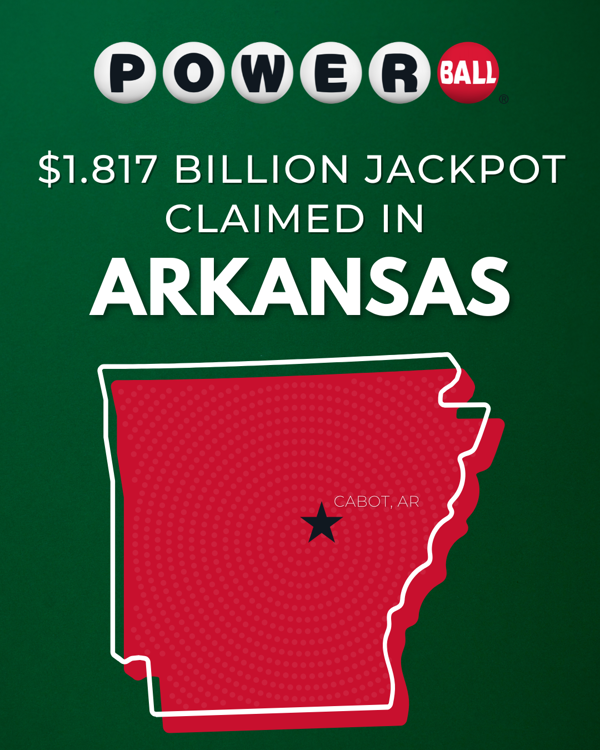 Powerball jackpot claimed