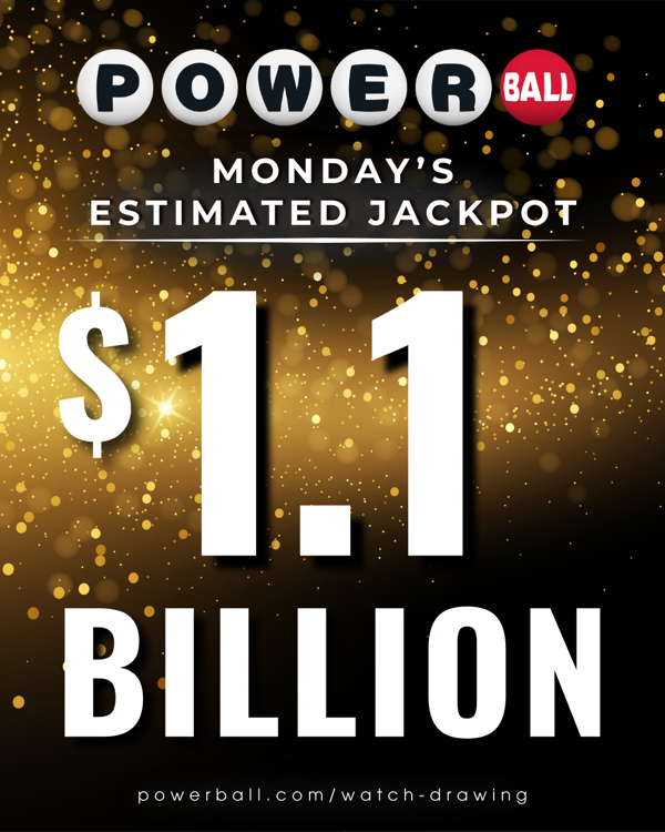 Powerball jackpot graphic