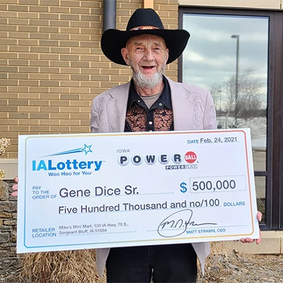 Iowa Lottery Powerball Winner Gene Dice Sr.