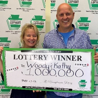 PA Lottery Powerball Winners Woody and Kathy Raptosh